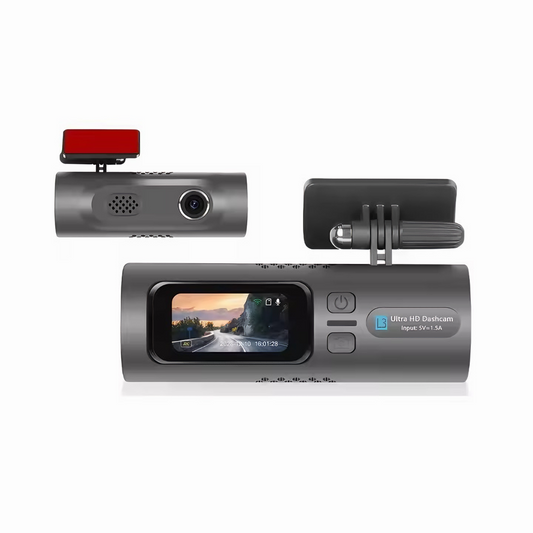 Camera auto de bord 4K, Rezolutie 3840 x 2160 Ultra HD, Conectivitate Wi-Fi, + Camera Spate HD
